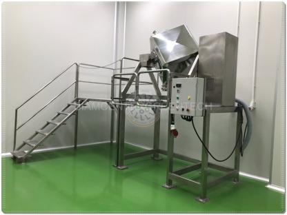 เครื่องผสมผงแบบลูกเต๋า ขนาด 400L.  - โรงงานผลิตออกแบบ เครื่องผสมอาหารอุตสาหกรรม