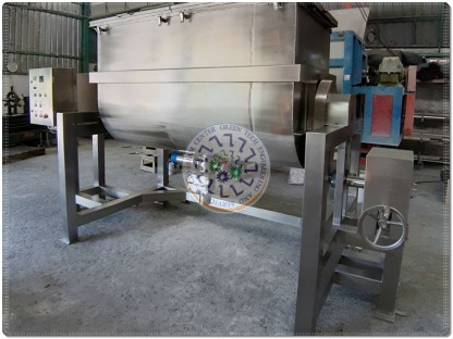 เครื่องผสมผงแนวนอน ขนาด 500Kg - โรงงานผลิตออกแบบ เครื่องผสมอาหารอุตสาหกรรม